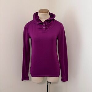 Koppen Small Purple Fleece Lined Snap Pullover ~ Ski Winter Outdoor